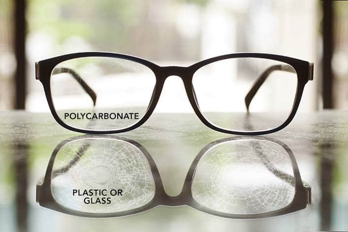 eyeglasses with polycarbonate lenses vs glass lenses