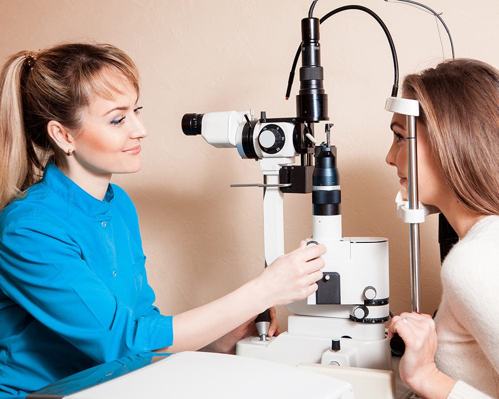 Doctor Performing eye exam