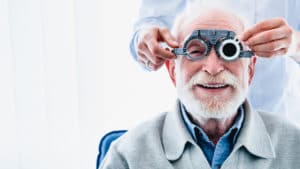 doctor checking for cataracts